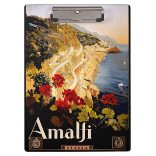 Porte-bloc Affiches d'art graphique de voyage vintage Amalfi 