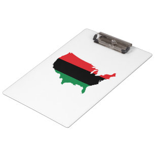 Porte-bloc Afro-Américain _ Couleurs rouge, noir et vert