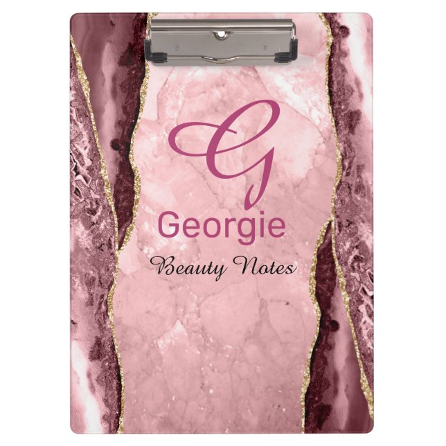 Porte-bloc Agate de vidage et d'or (Devant)