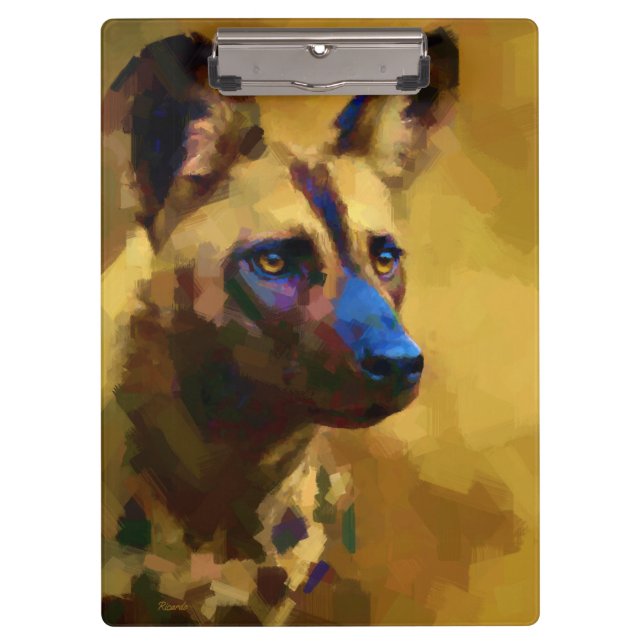 Porte-bloc Aimer le chien sauvage africain (Devant)