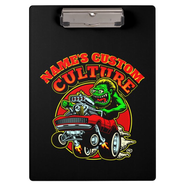 Porte-bloc Ajouter le nom Culture personnalisée Hot Rod Class (Devant)