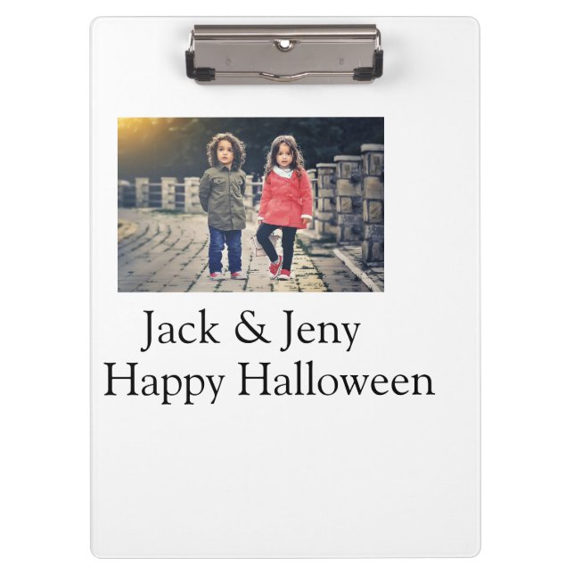 Porte-bloc ajouter nom photo texte Halloween enfant fille gar (Devant)