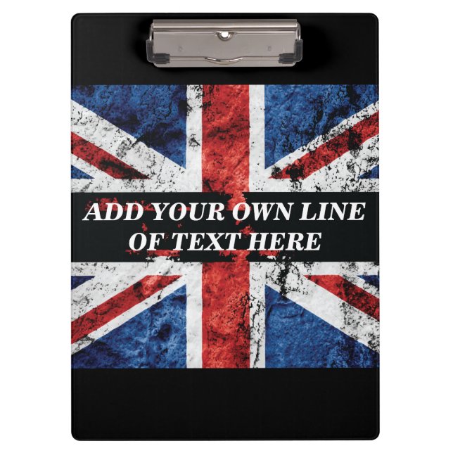 Porte-bloc Ajouter votre texte sur le drapeau anglais Jeu d'o (Devant)
