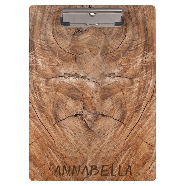 Porte-bloc Ajoutez votre logo bois de grange rustique (Devant)