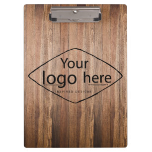 Porte-bloc Ajoutez votre logo bois de grange rustique