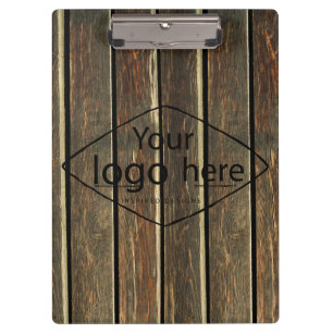 Porte-bloc Ajoutez votre logo bois de grange rustique