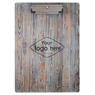 Porte-bloc Ajoutez votre logo bois de grange rustique