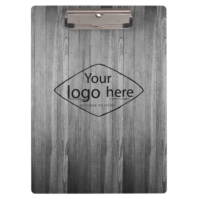 Porte-bloc Ajoutez votre logo en bois de grange rustique (Devant)