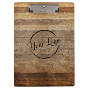 Porte-bloc Ajoutez votre logo en bois de grange rustique