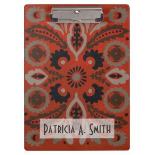 Porte-bloc Ajoutez votre nom Cinnabar Suzani II