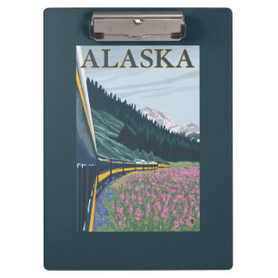 Porte-bloc AlaskaRailroad et Vintage voyage de Fireweed