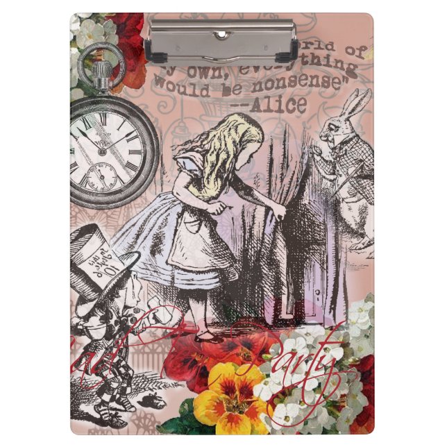 Porte-bloc alice nonsense wonderland curtain (Devant)