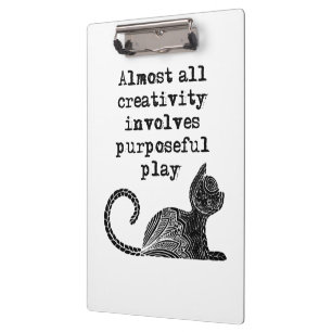 Porte-bloc Almost all creativity implives purposeful play I