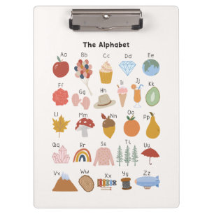 Porte-bloc Alphabet de A à Z avec images