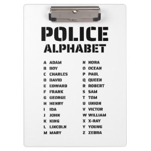 Porte-bloc Alphabet Phonétique Police