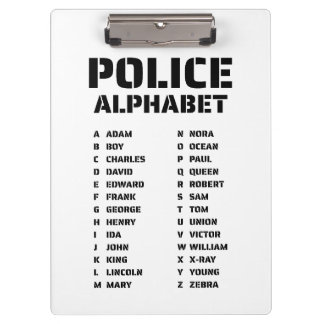 Porte-bloc Alphabet Phonétique Police