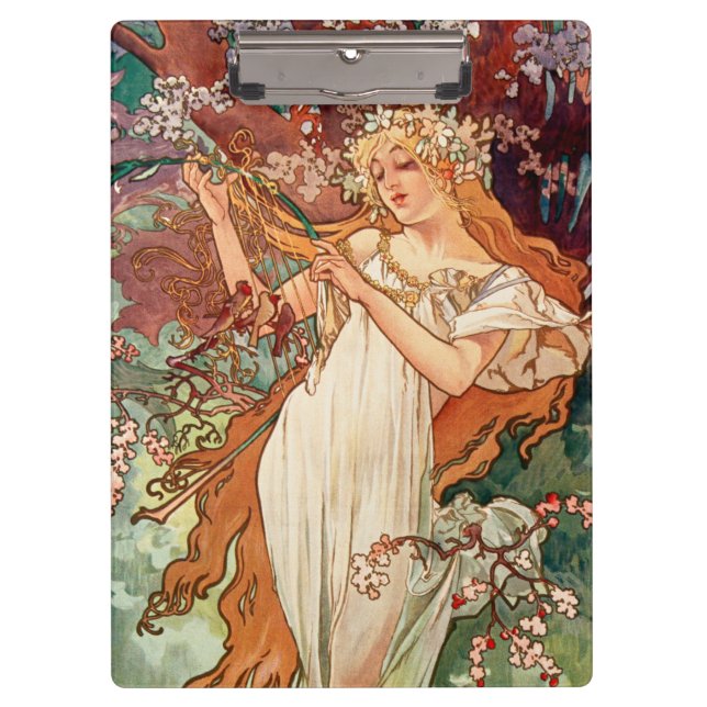 Porte-bloc Alphonse Mucha, Les Saisons (1896) Printemps (Devant)
