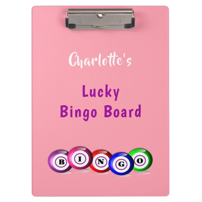 Porte-bloc Amateurs de Bingo Personnalisé Lucky Bingo Board C (Devant)