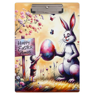 Porte-bloc AMOS ~ HAPPY EASTER ~ Bunny et Amos ~