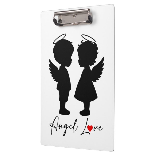 Porte-bloc Amour Ange – Conception de Couple d'Anges Mignons (Gauche)