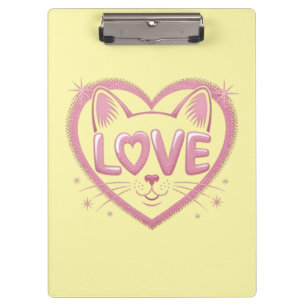 Porte-bloc Amour de chat scintillant