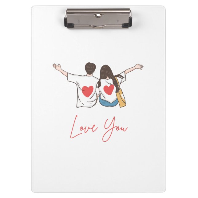 Porte-bloc ❤️ Amour Éternel - Planches à pince (Devant)