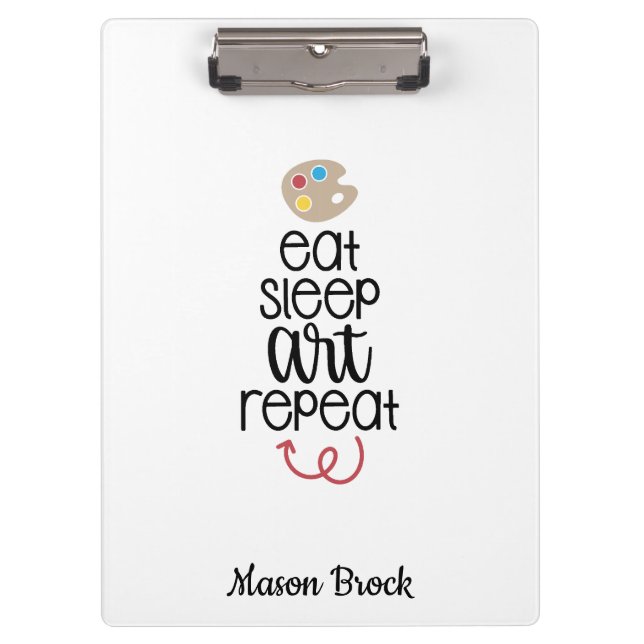 Porte-bloc Amusant art élève école cadeau personnalisé (Devant)