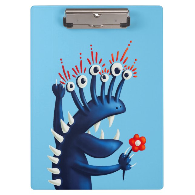 Porte-bloc Amusant Monster Flower Blue (Devant)