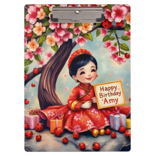 Porte-bloc AMY ~ JEUX ANNIVERSAIRE ~ Blossom Ladybirds ~