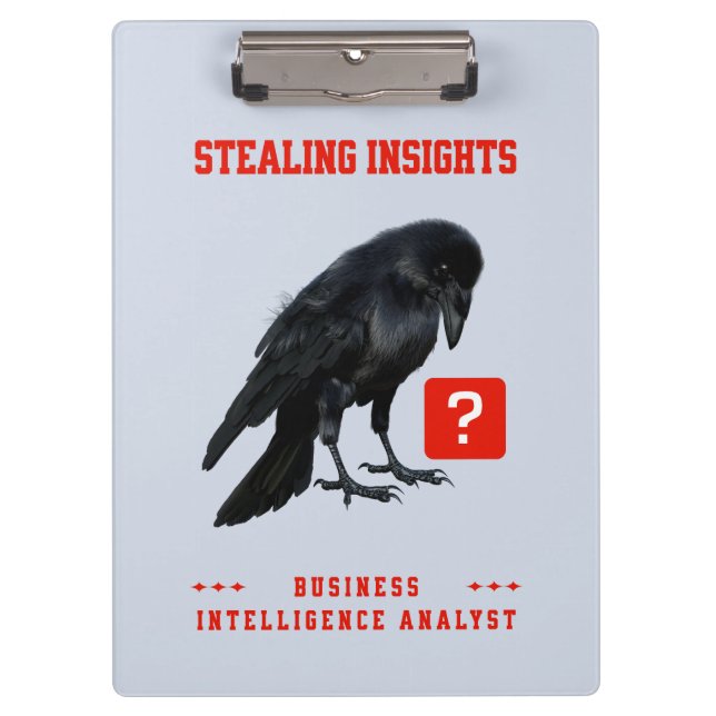 Porte-bloc Analyste en intelligence d'affaires Crow (Devant)