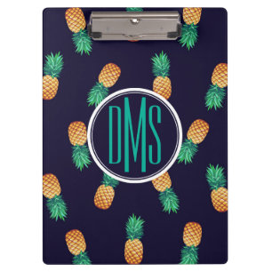 Porte-bloc Ananas sur le monogramme de la marine