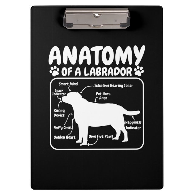 Porte-bloc Anatomie du chien du Labrador (Devant)