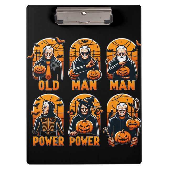 Porte-bloc Ancien homme Halloween (Devant)