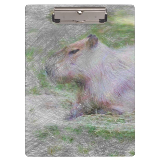 Porte-bloc animal artistique capybara (Devant)