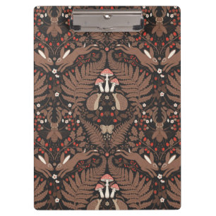 Porte-bloc Animaux et plantes de bois en rouge et brun