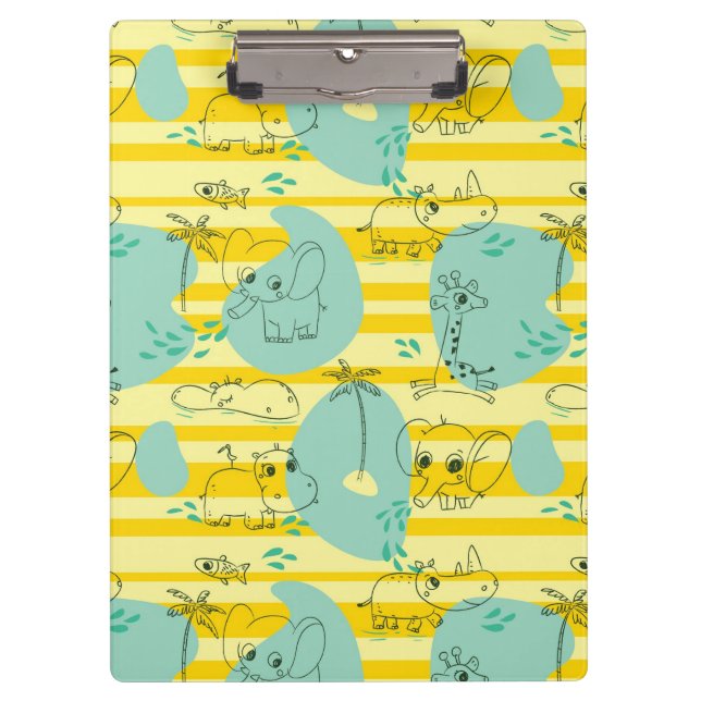 Porte-bloc Animaux mignons jouant avec de l'eau 2 (Devant)