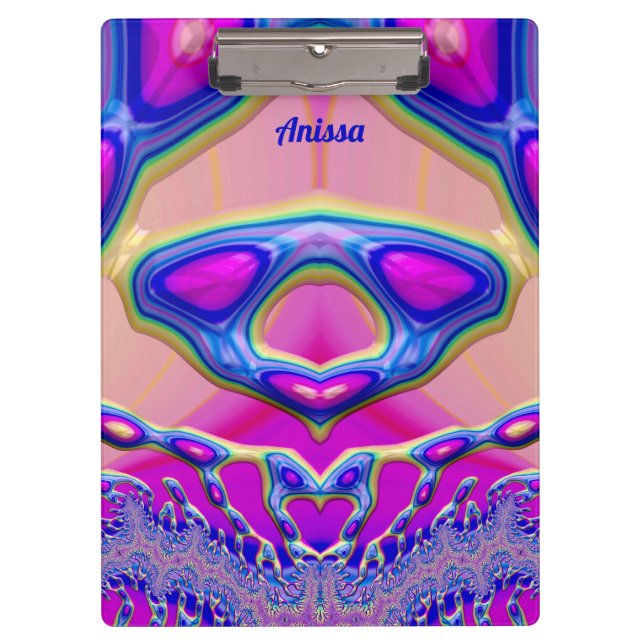 Porte-bloc ANISSA ~ BIZARRE 3D! ~ Rose bleu vert original (Devant)