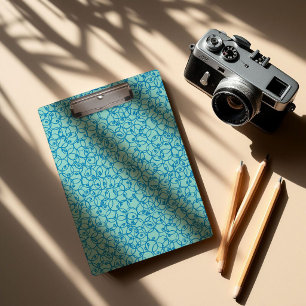 Porte-bloc Anneaux Cobalt à Gribouillis – Motif minimal moder