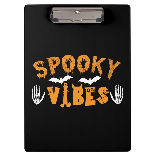 Porte-bloc Anniversaire des Vibes Éffrayantes d'Halloween (Devant)