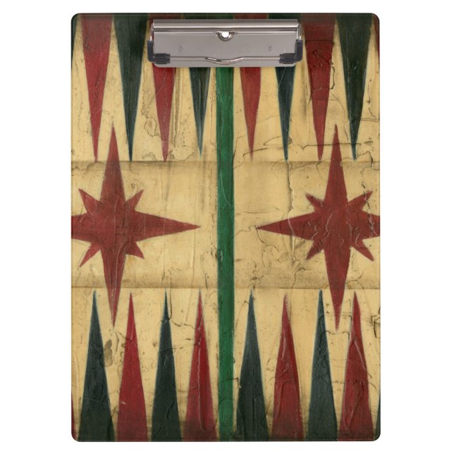 Porte-bloc Antique Backgammon Game Board par Ethan Harper (Devant)