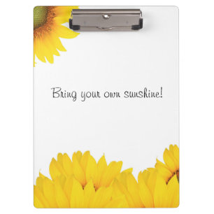 Porte-bloc Apportez vos propres tournesols