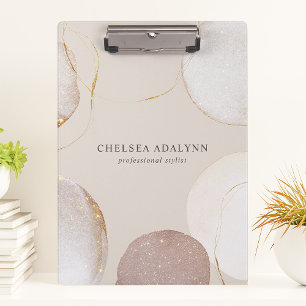 Porte-bloc Aquarelle Abstraite brillant Luxe Elegant Or