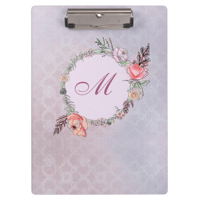 Porte-bloc Aquarelle botanique moderne logo Floral Pattern (Devant)