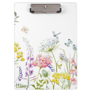 Porte-bloc Aquarelle Fleur sauvage prairie florale d'été