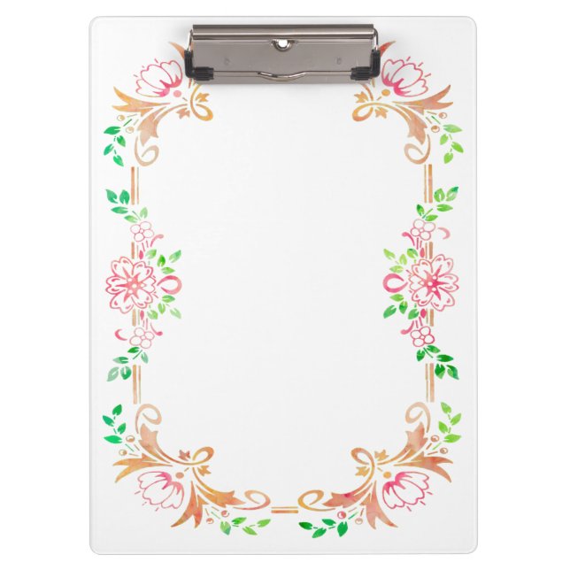 Porte-bloc Aquarelle florale chic (Devant)