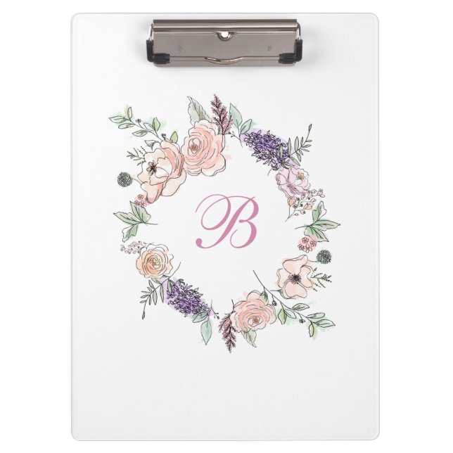 Porte-bloc Aquarelle florale moderne (Devant)