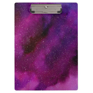Porte-bloc Aquarelle Galaxies rose violet