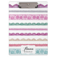 Aquarelle Lace Ruban Girly Rainbow Peint
