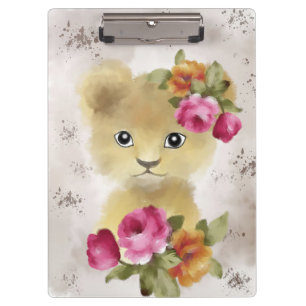 Porte-bloc Aquarelle Lion Baby Lion
