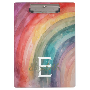 Porte-bloc Aquarelle moderne Personnalisé Arc-en-ciel